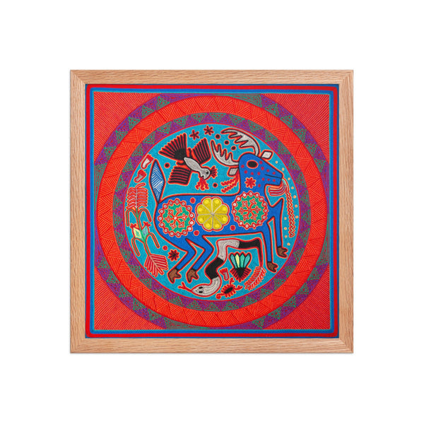 Huichol Yarn Painting Print • L - 088 - Huichol Arts
