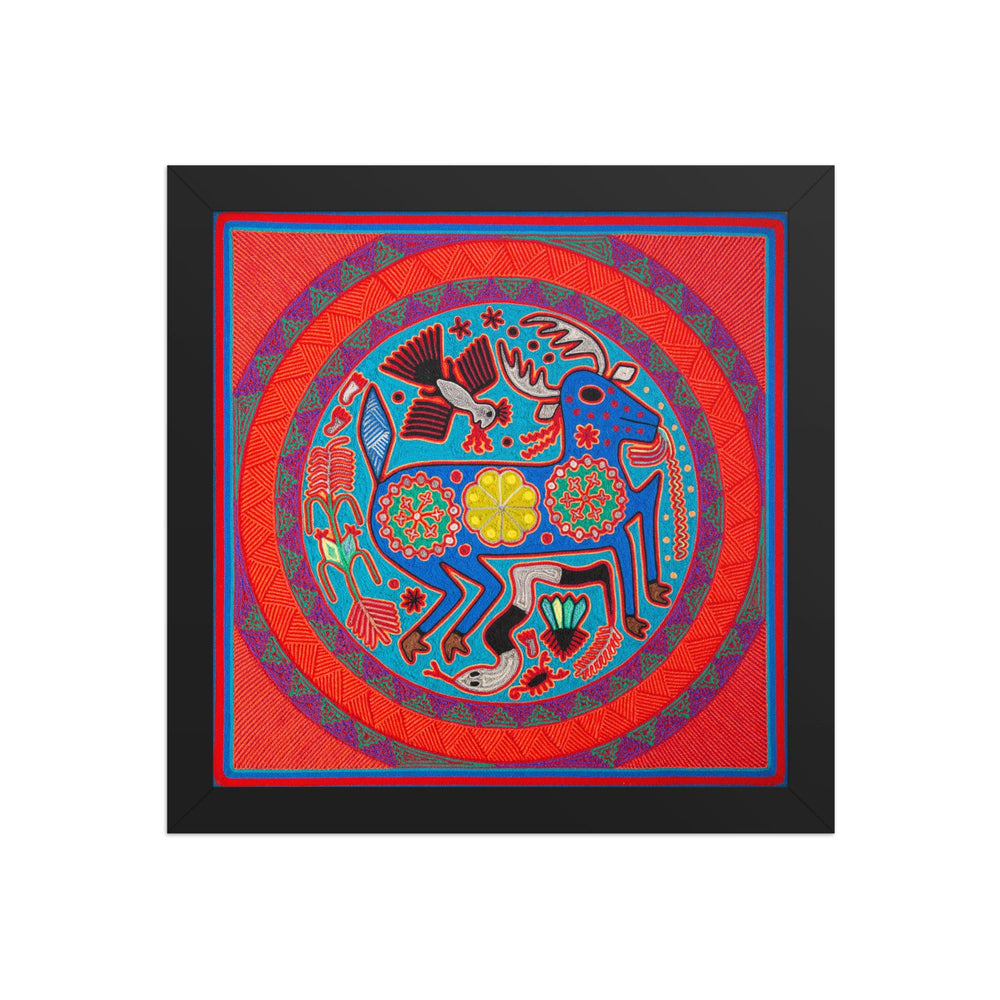 Huichol Yarn Painting Print • L - 088 - Huichol Arts