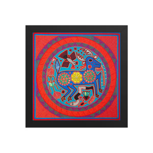 Huichol Yarn Painting Print • L - 088 - Huichol Arts