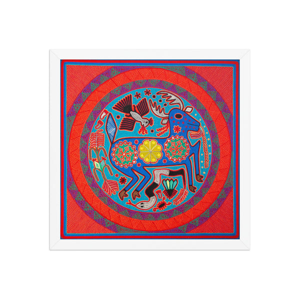 Huichol Yarn Painting Print • L - 088 - Huichol Arts