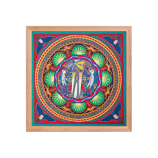 Huichol Yarn Painting Print • L - 090 - Huichol Arts