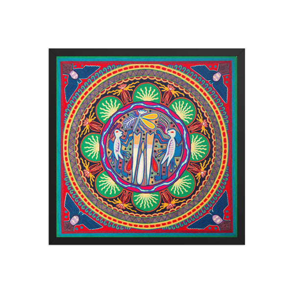 Huichol Yarn Painting Print • L - 090 - Huichol Arts