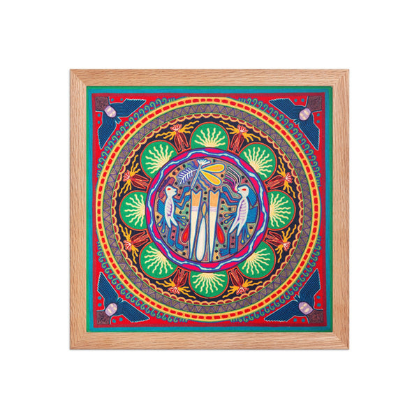 Huichol Yarn Painting Print • L - 090 - Huichol Arts