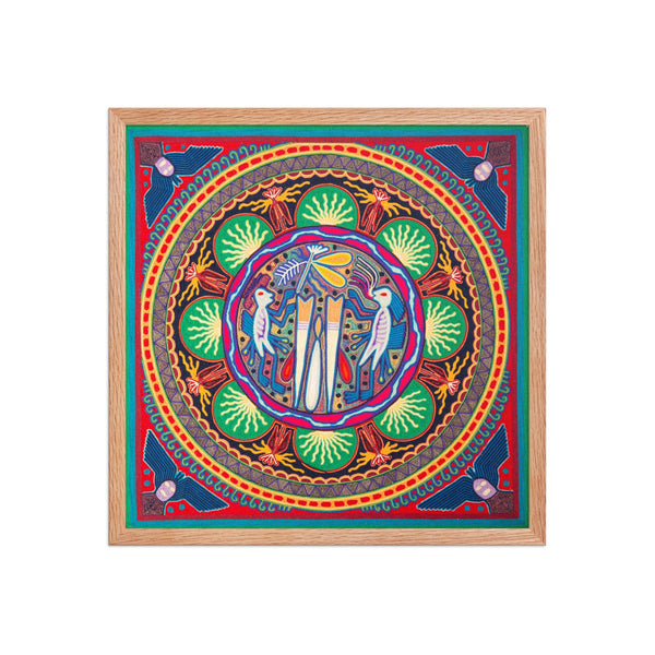 Huichol Yarn Painting Print • L - 090 - Huichol Arts