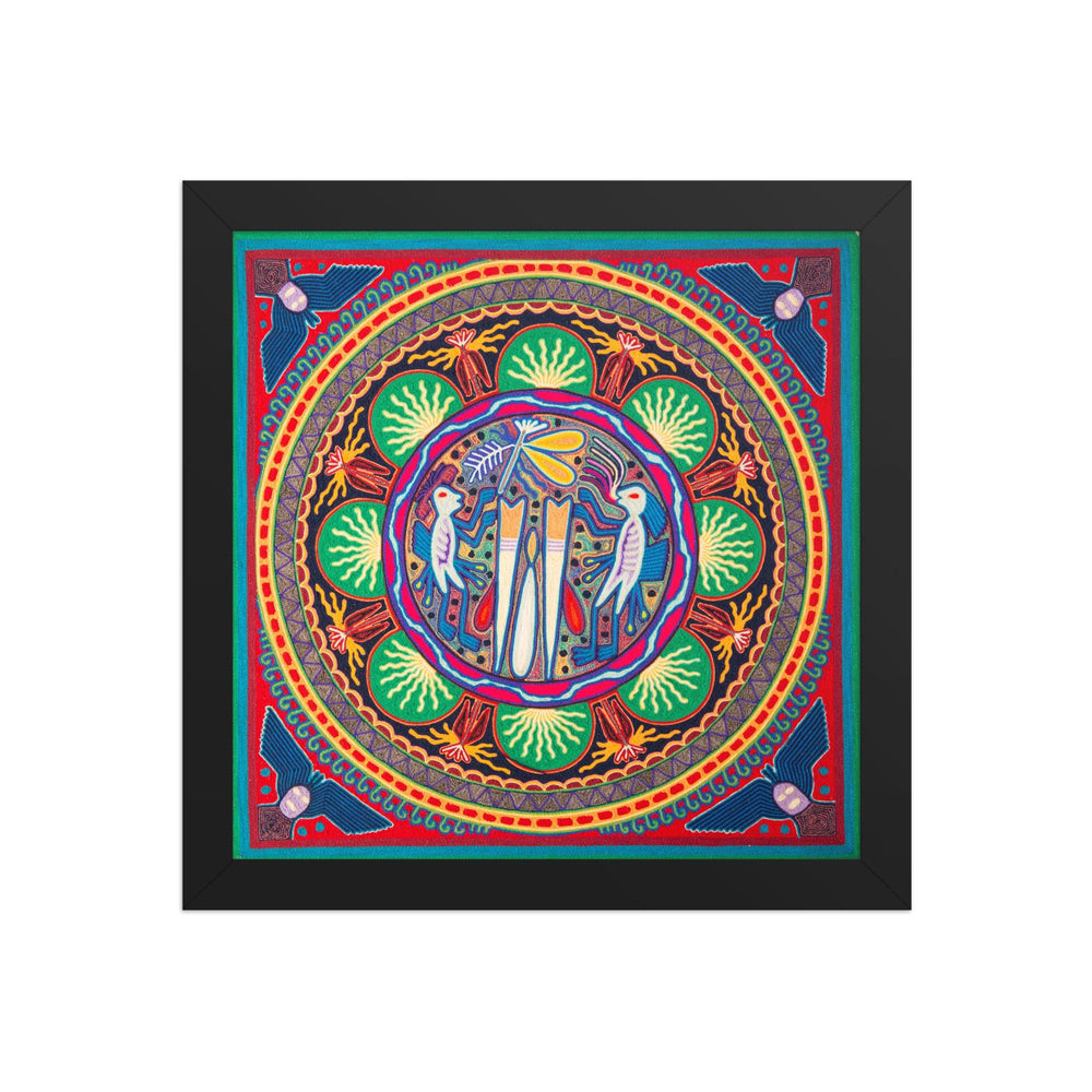 Huichol Yarn Painting Print • L - 090 - Huichol Arts