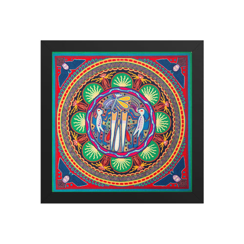 Huichol Yarn Painting Print • L - 090 - Huichol Arts