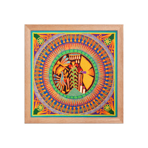 Huichol Yarn Painting Print • L - 092 - Huichol Arts