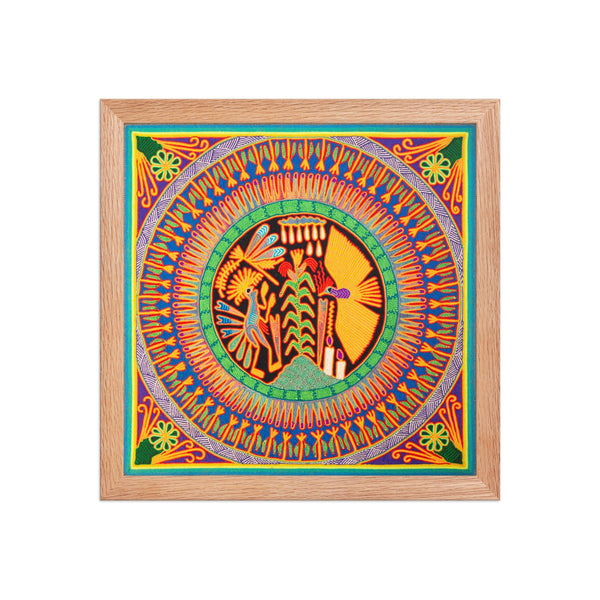 Huichol Yarn Painting Print • L - 092 - Huichol Arts