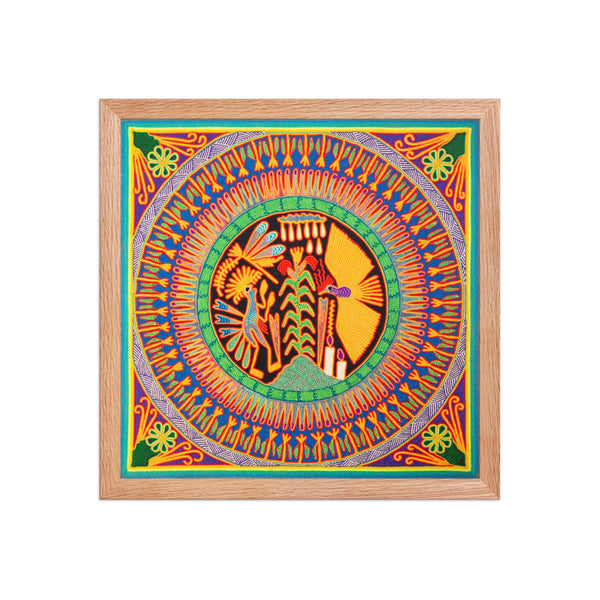 Huichol Yarn Painting Print • L - 092 - Huichol Arts