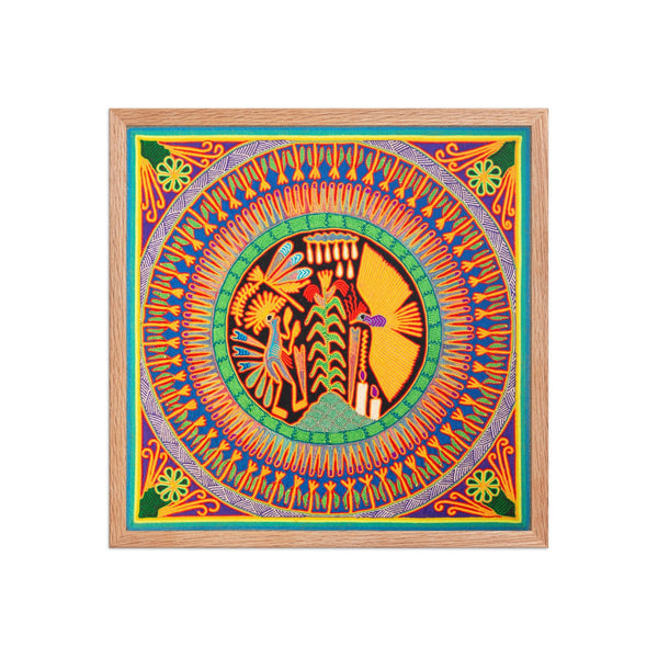 Huichol Yarn Painting Print • L - 092 - Huichol Arts