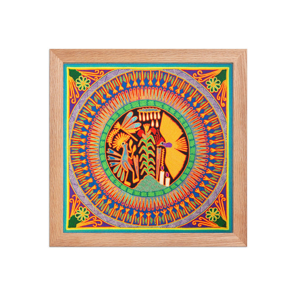 Huichol Yarn Painting Print • L - 092 - Huichol Arts