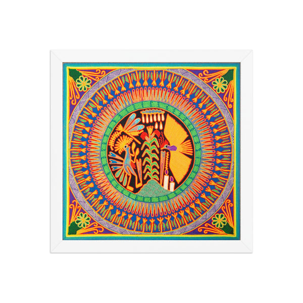 Huichol Yarn Painting Print • L - 092 - Huichol Arts