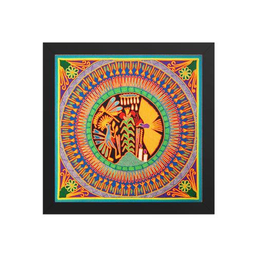 Huichol Yarn Painting Print • L - 092 - Huichol Arts