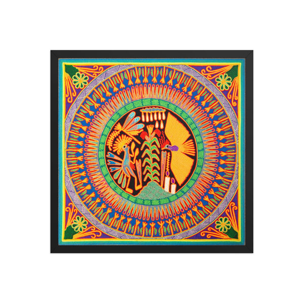 Huichol Yarn Painting Print • L - 092 - Huichol Arts