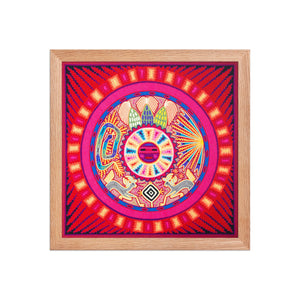 Huichol Yarn Painting Print • L - 093 - Huichol Arts