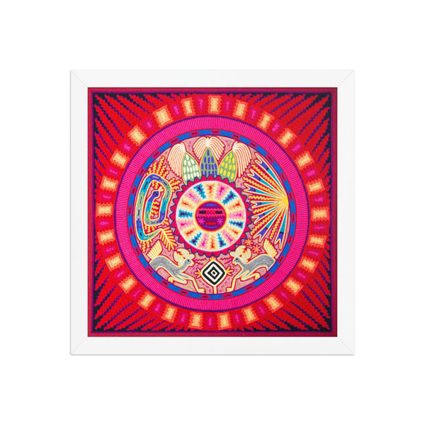 Huichol Yarn Painting Print • L - 093 - Huichol Arts