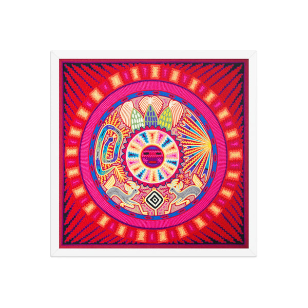 Huichol Yarn Painting Print • L - 093 - Huichol Arts
