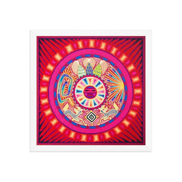 Huichol Yarn Painting Print • L - 093 - Huichol Arts
