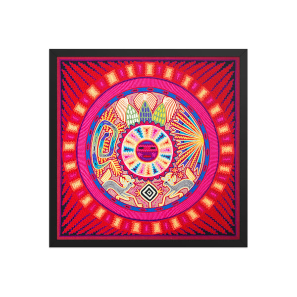 Huichol Yarn Painting Print • L - 093 - Huichol Arts