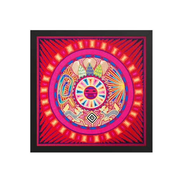 Huichol Yarn Painting Print • L - 093 - Huichol Arts