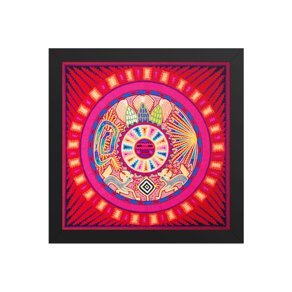 Huichol Yarn Painting Print • L - 093 - Huichol Arts