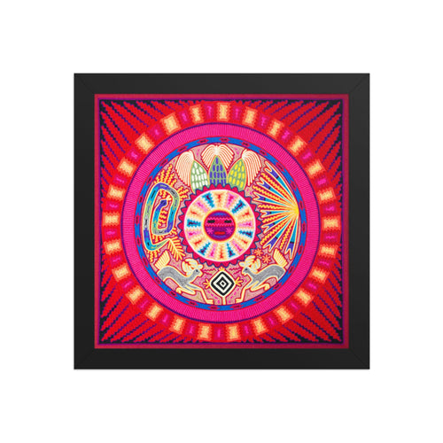 Huichol Yarn Painting Print • L - 093 - Huichol Arts