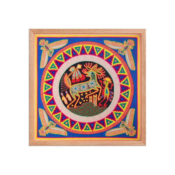 Huichol Yarn Painting Print • L - 094 - Huichol Arts