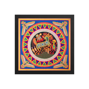 Huichol Yarn Painting Print • L - 094 - Huichol Arts