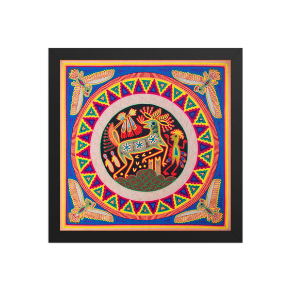 Huichol Yarn Painting Print • L - 094 - Huichol Arts