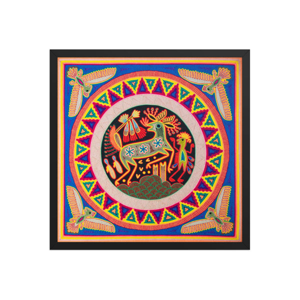 Huichol Yarn Painting Print • L - 094 - Huichol Arts