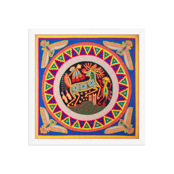 Huichol Yarn Painting Print • L - 094 - Huichol Arts