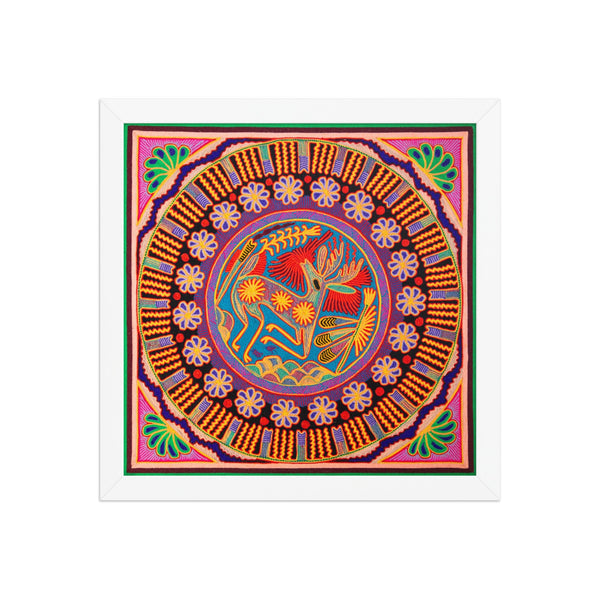 Huichol Yarn Painting Print • L - 095 - Huichol Arts