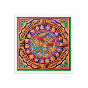 Huichol Yarn Painting Print • L - 095 - Huichol Arts