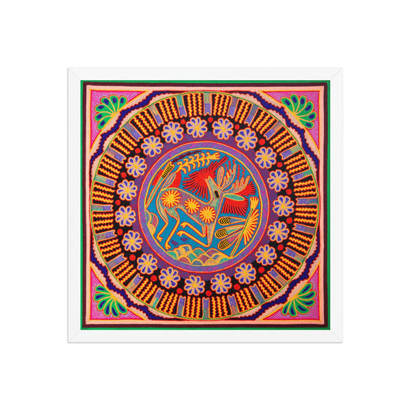 Huichol Yarn Painting Print • L - 095 - Huichol Arts