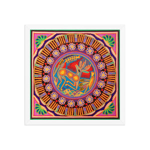 Huichol Yarn Painting Print • L - 095 - Huichol Arts