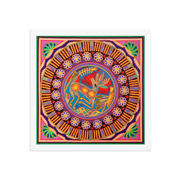 Huichol Yarn Painting Print • L - 095 - Huichol Arts