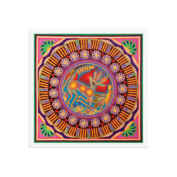 Huichol Yarn Painting Print • L - 095 - Huichol Arts