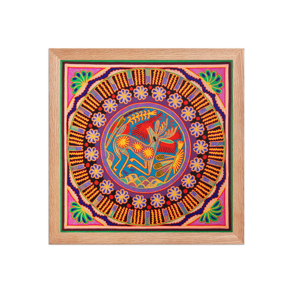 Huichol Yarn Painting Print • L - 095 - Huichol Arts