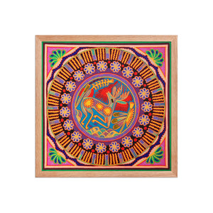 Huichol Yarn Painting Print • L - 095 - Huichol Arts