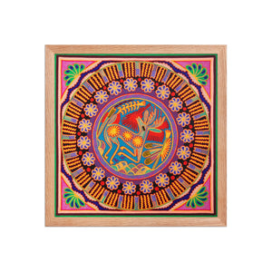 Huichol Yarn Painting Print • L - 095 - Huichol Arts