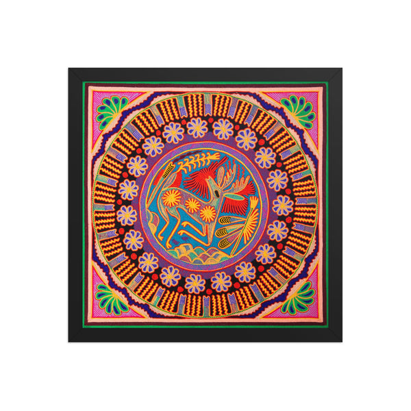 Huichol Yarn Painting Print • L - 095 - Huichol Arts