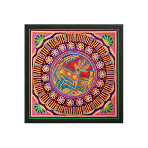 Huichol Yarn Painting Print • L - 095 - Huichol Arts