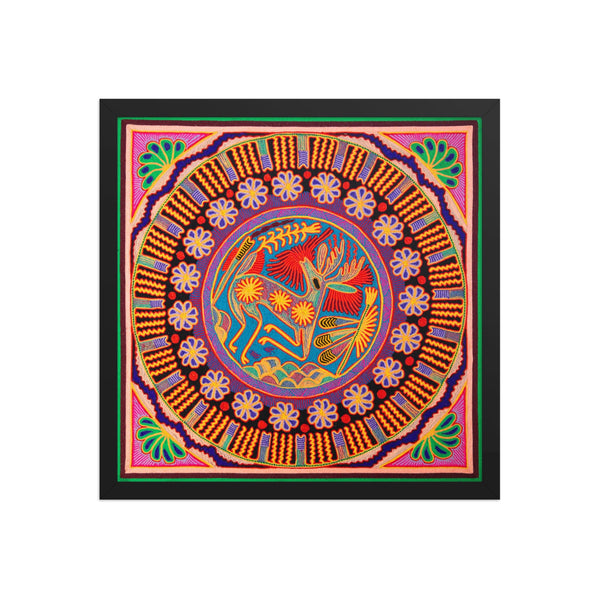 Huichol Yarn Painting Print • L - 095 - Huichol Arts