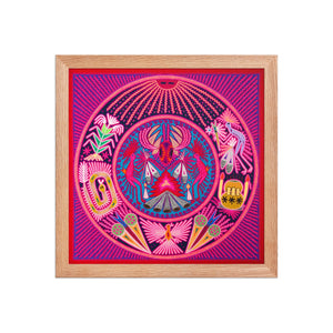 Huichol Yarn Painting Print • L - 096 - Huichol Arts