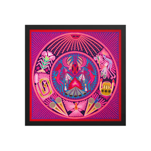 Huichol Yarn Painting Print • L - 096 - Huichol Arts