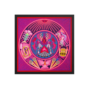 Huichol Yarn Painting Print • L - 096 - Huichol Arts