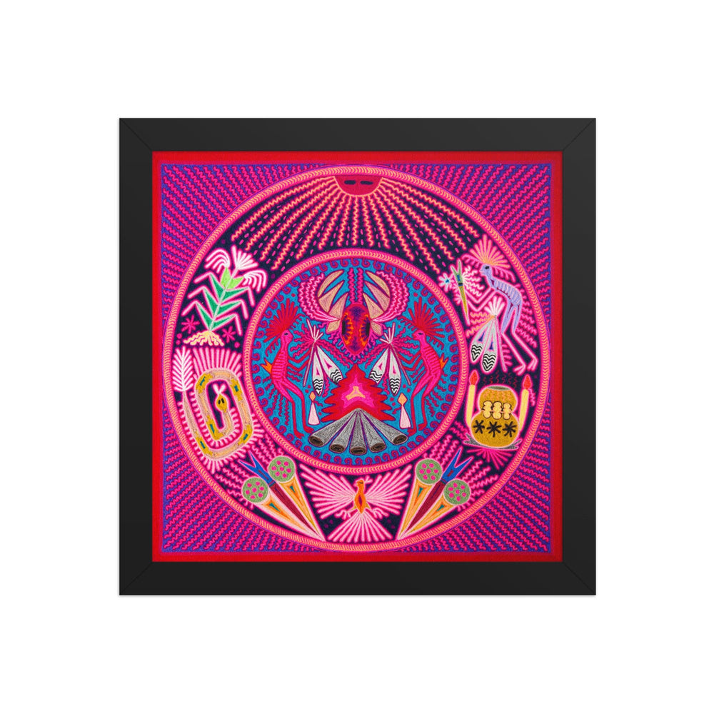 Huichol Yarn Painting Print • L - 096 - Huichol Arts