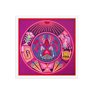 Huichol Yarn Painting Print • L - 096 - Huichol Arts