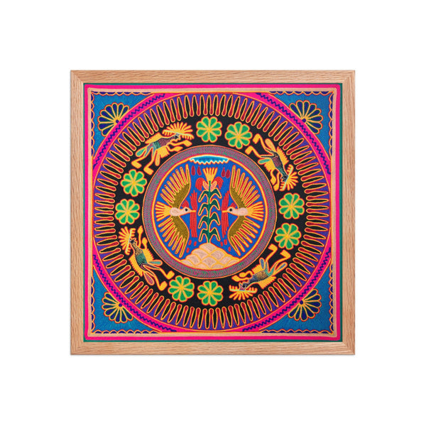 Huichol Yarn Painting Print • L - 097 - Huichol Arts