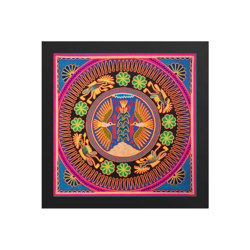 Huichol Yarn Painting Print • L - 097 - Huichol Arts
